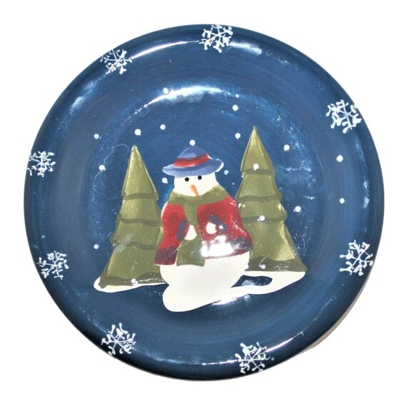 Make The Season Bright 4 Snowman 8" Dessert Plates - Picture 3 of 7